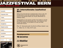 Tablet Screenshot of jazzfestivalbern.ch